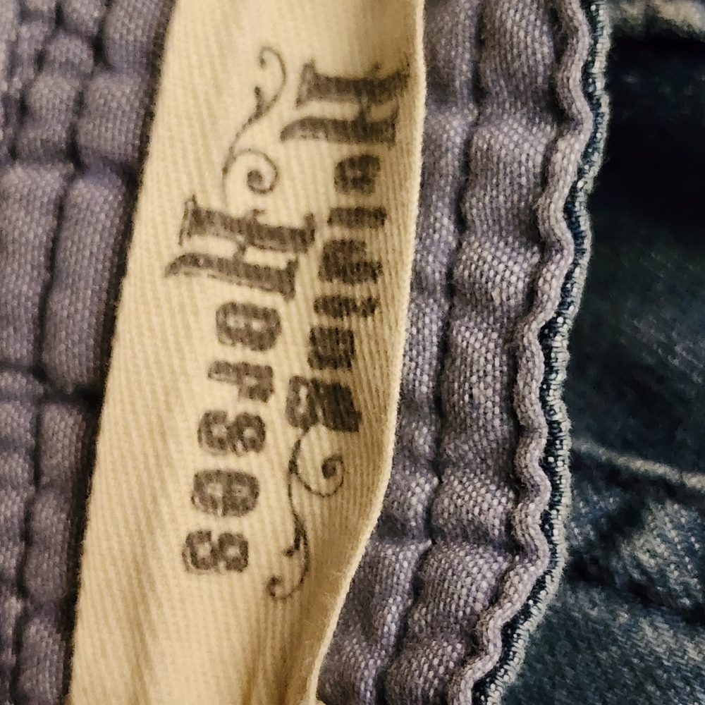 ANTHROPOLOGIE - HOLDING HORSES Denim (Cotton/Linen) Romper/Overalls, Size 29 - Picture 3 of 5